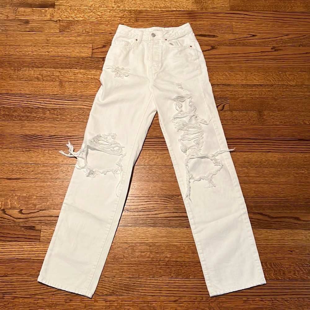 Pacsun White Distressed 90s Boyfriend Jeans